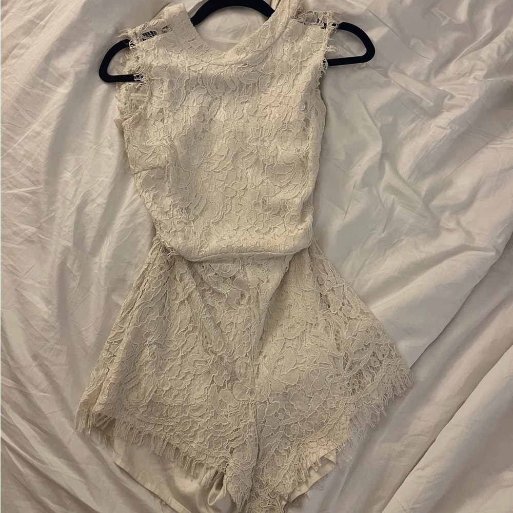 Alexis St. Lucia Romper in White, Size XS